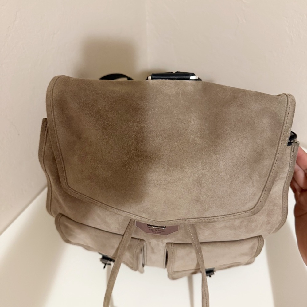 rag & bone Suede Taupe Backpack - Picture 9 of 16
